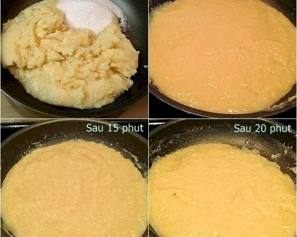 Nấu nh&acirc;n b&aacute;nh đậu xanh