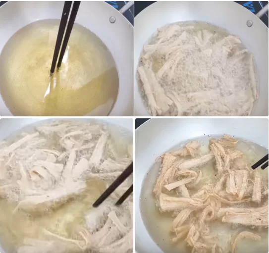 C&aacute;c bước l&agrave;m m&oacute;n sườn non chay chi&ecirc;n gi&ograve;n