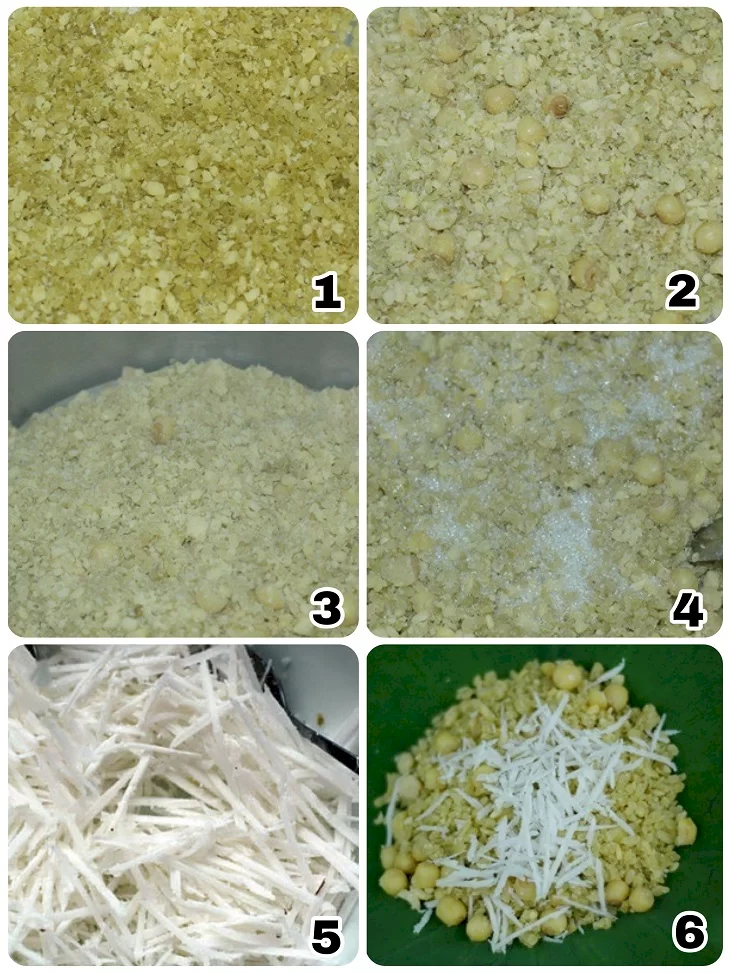 c&aacute;c bước l&agrave;m m&oacute;n cốm đậu xanh