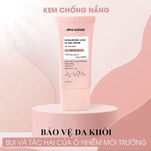 KEM CHỐNG NẮNG LOVE NATURE SPF 50+ PA+++ 50ML CHỐNG ÁNH SÁNG XANH VÀ BỤI MỊN - LEXXY VIỆT NAM